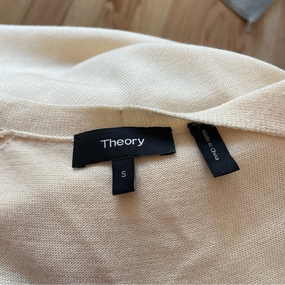 Theory Torina SL Refine Sleeveless Merino Wool Longline Duster Cardigan EUC Sz S - Picture 6 of 8
